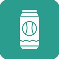 Soda Can Glyph Round Corner Background Icon vector