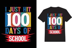 Happy 100 day of school t-shirt design print ready vector file