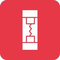 Fuse Glyph Round Corner Background Icon vector