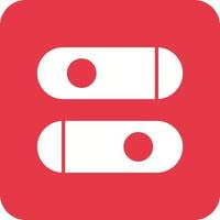 Switch Glyph Round Corner Background Icon vector