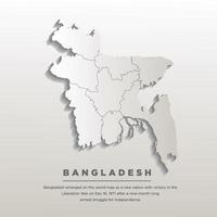 mapa isométrico de bangladesh con mezcla vector