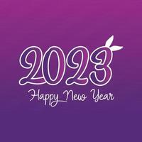 2023 new year design template with typography logo vector