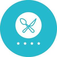 Store Rating Glyph Circle Icon vector