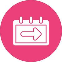 Next Week Glyph Circle Icon vector