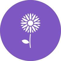 Daisy Glyph Circle Icon vector