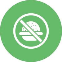 No Eating Glyph Circle Icon vector