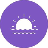 Sunrise Glyph Circle Icon vector