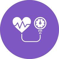 Blood Pressure Glyph Circle Icon vector