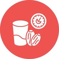 Iftar Glyph Circle Icon vector