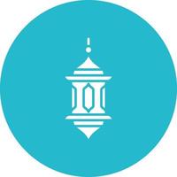 Arabian Lantern Glyph Circle Icon vector