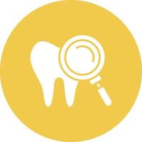 Dental Checkup Glyph Circle Icon vector