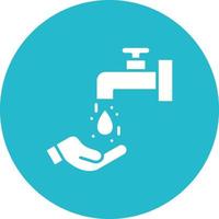 Wudu Glyph Circle Icon vector