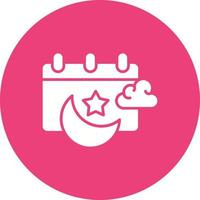 Eid Mubarak Glyph Circle Icon vector