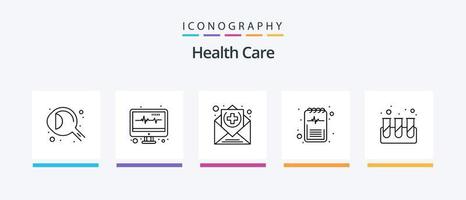 Health Care Line 5 Icon Pack Including medicine. ok. blood. list. discharge. Creative Icons Design vector