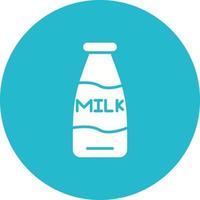 Milk Bottle Glyph Circle Icon vector