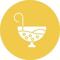 Punch Drink Glyph Circle Icon vector