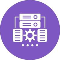 Data Synchronization Glyph Circle Icon vector