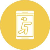 Lunges Glyph Circle Icon vector