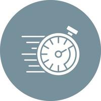 Race Stopwatch Glyph Circle Icon vector