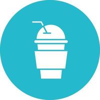 icono de círculo de glifo frappe vector