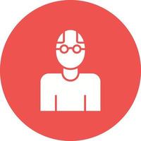 Old Man Glyph Circle Icon vector
