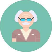 Old Man Creative Icon Design vector