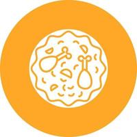 Mandi Glyph Circle Icon vector