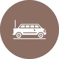 Limousine Glyph Circle Icon vector