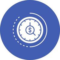 Time is Money Glyph Circle Icon vector