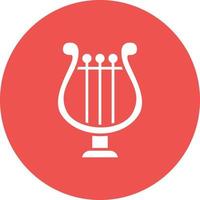 Lyre Glyph Circle Icon vector