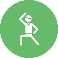 Aerobics Stand Glyph Circle Icon vector