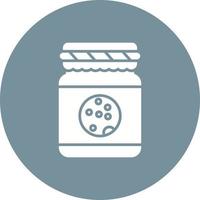Cookie Jar Glyph Circle Icon vector