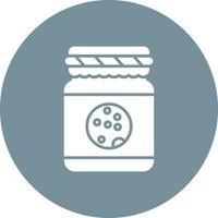 Cookie Jar Glyph Circle Icon vector