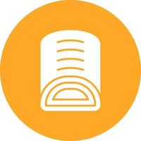 Swiss Roll Glyph Circle Icon vector