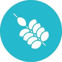 Wheat Glyph Circle Icon vector