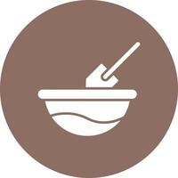 Mixing Flour Glyph Circle Icon vector