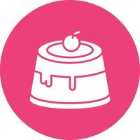 Pudding Glyph Circle Icon vector