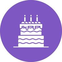 Cake Glyph Circle Icon vector