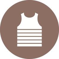 Tank Top Glyph Circle Icon vector