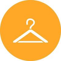 Clothes Hanger Glyph Circle Icon vector