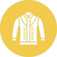Jacket Glyph Circle Icon vector