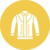 Jacket Glyph Circle Icon vector