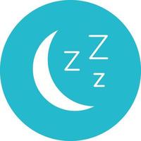 Sleep Glyph Circle Icon vector