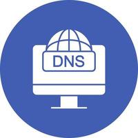 DNS Glyph Circle Icon vector