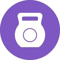 Kettlebell Glyph Circle Icon vector