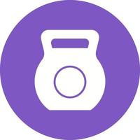 Kettlebell Glyph Circle Icon vector