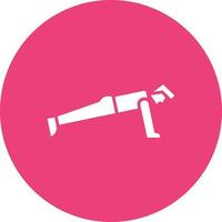 Push Up Glyph Circle Icon vector