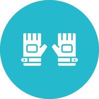 Glove Glyph Circle Icon vector