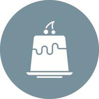 Pudding Glyph Circle Icon vector