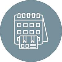 Delivery Schedule Glyph Circle Icon vector